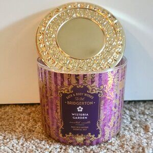 WISTERIA GARDEN 3 Wick Candle Bath And Body Works- Bridgerton